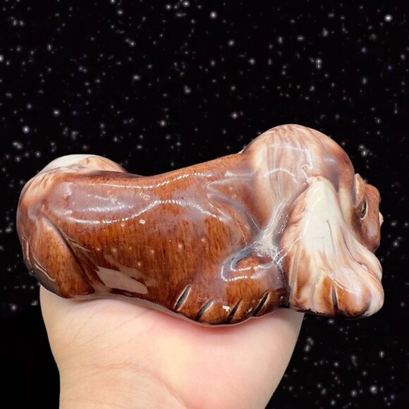 Vintage 1940's Lichten Ware Boston Figurine Dog Amanda Hand Made Pottery Figure - Picture 4 of 12